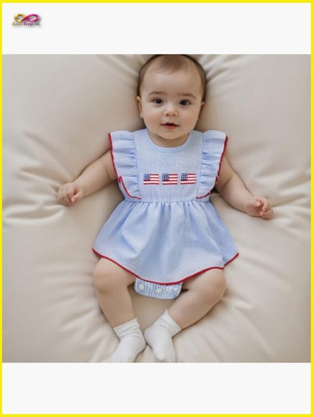 Baby Girl Smocked Bubble Romper Tutu Dress Ruffled Sleeveless One Piece - Picture 2 of 7